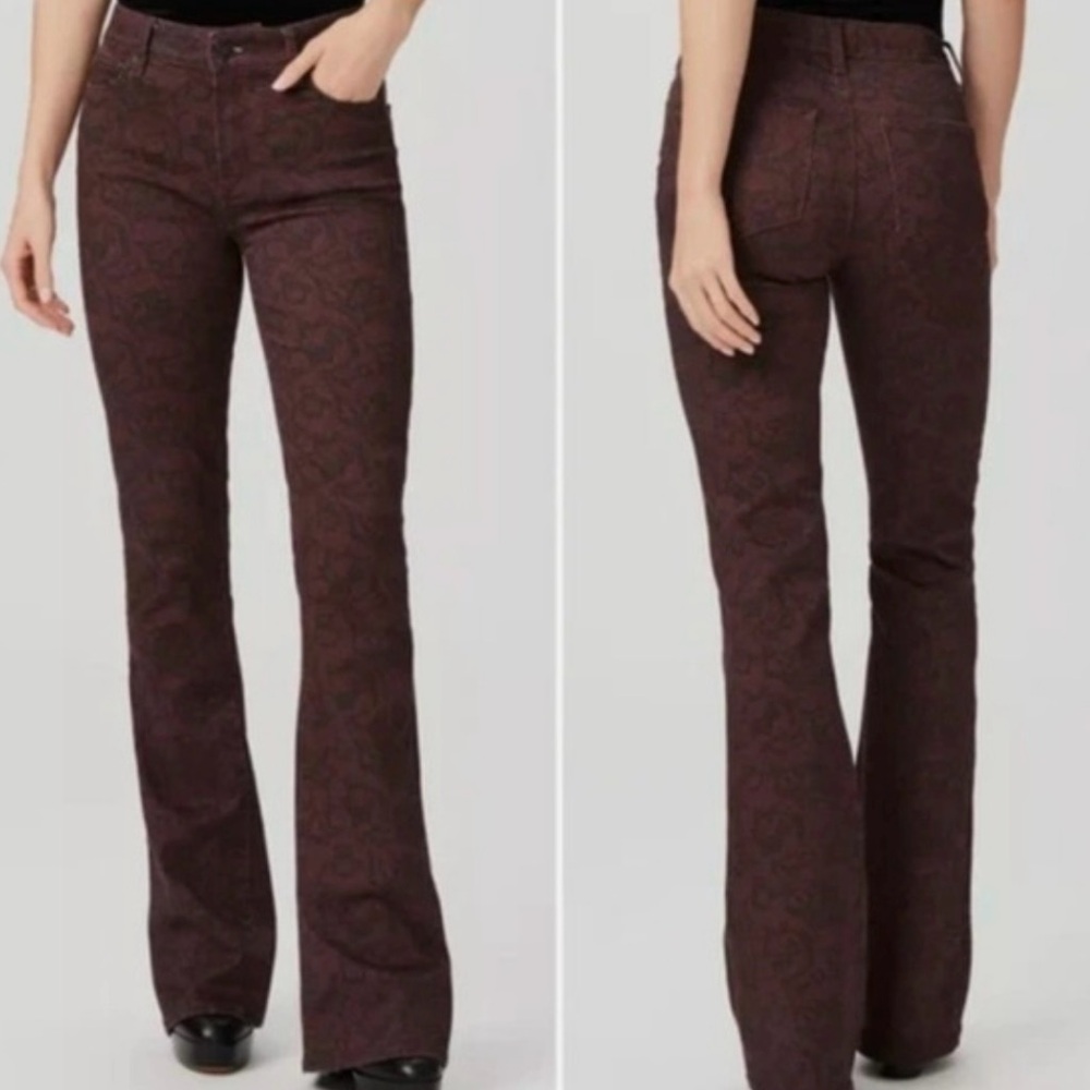 Paige High Rise Lou Lou Transcend Cherrywood Flare Jean Sz26